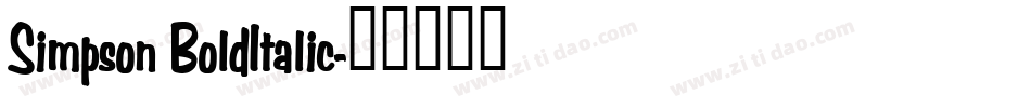 Simpson BoldItalic字体转换